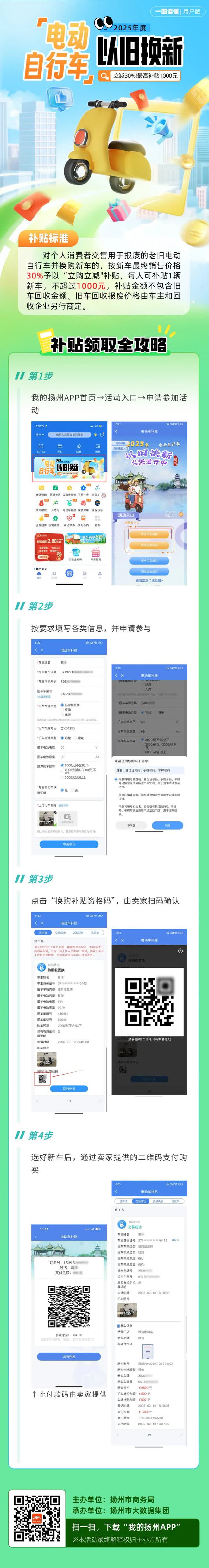今天启动2025年扬州市家装家居电动自行车换新补贴来啦(图9)